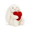 Bashful Red Love Heart Bunny -Stuffed Toys BB3LOVE