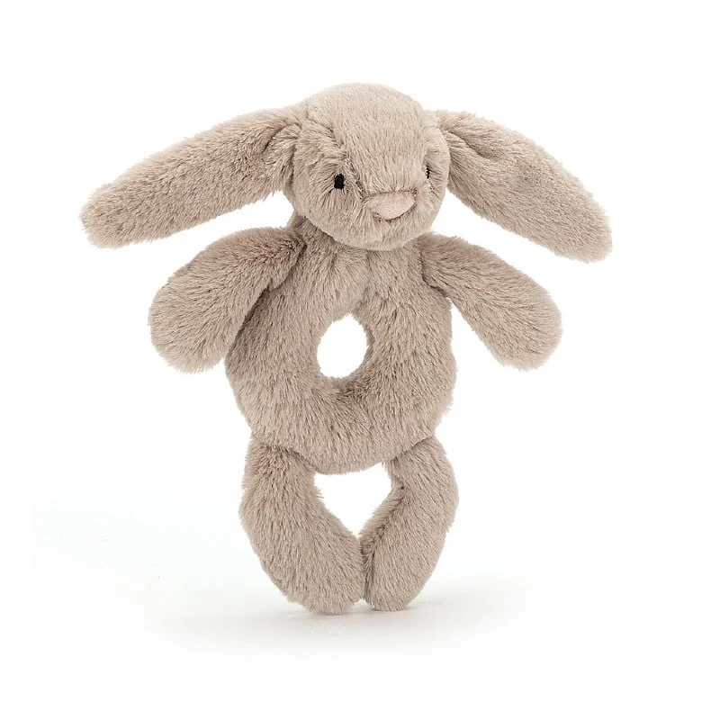 Bashful Beige Bunny Ring Rattle 3 Bashful Beige Bunny Ring Rattle