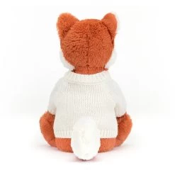 Bashful Fox Cub With Personalised Cream Jumper 9 Bashful Fox Cub With Personalised Cream Jumper -Stuffed Toys JUMPCBAS3FXC 3
