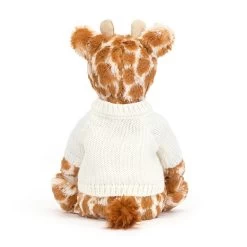 Bashful Giraffe With Personalised Cream Jumper 9 Bashful Giraffe With Personalised Cream Jumper -Stuffed Toys JUMPCBAS3GN 3