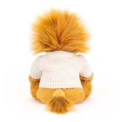 Bashful Lion With Personalised Cream Jumper -Stuffed Toys JUMPCBAS3LION 3