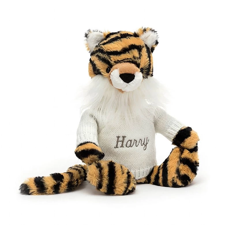 Bashful Tiger With Personalised Cream Jumper 3 Bashful Tiger With Personalised Cream Jumper