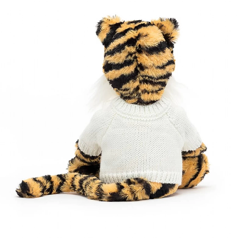 Bashful Tiger With Personalised Cream Jumper 6 Bashful Tiger With Personalised Cream Jumper - Image 4