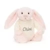 Bashful Pink Bunny With Personalised Cream Jumper 2 Bashful Pink Bunny With Personalised Cream Jumper -Stuffed Toys JUMPCBAS4BP