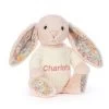 Blossom Blush Bunny With Personalised Cream Jumper 1 Blossom Blush Bunny With Personalised Cream Jumper -Stuffed Toys JUMPCBL3BLU