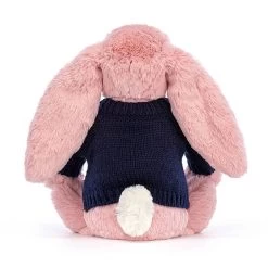 Bashful Petal Bunny With Personalised Navy Jumper -Stuffed Toys JUMPNBAS3PET 2