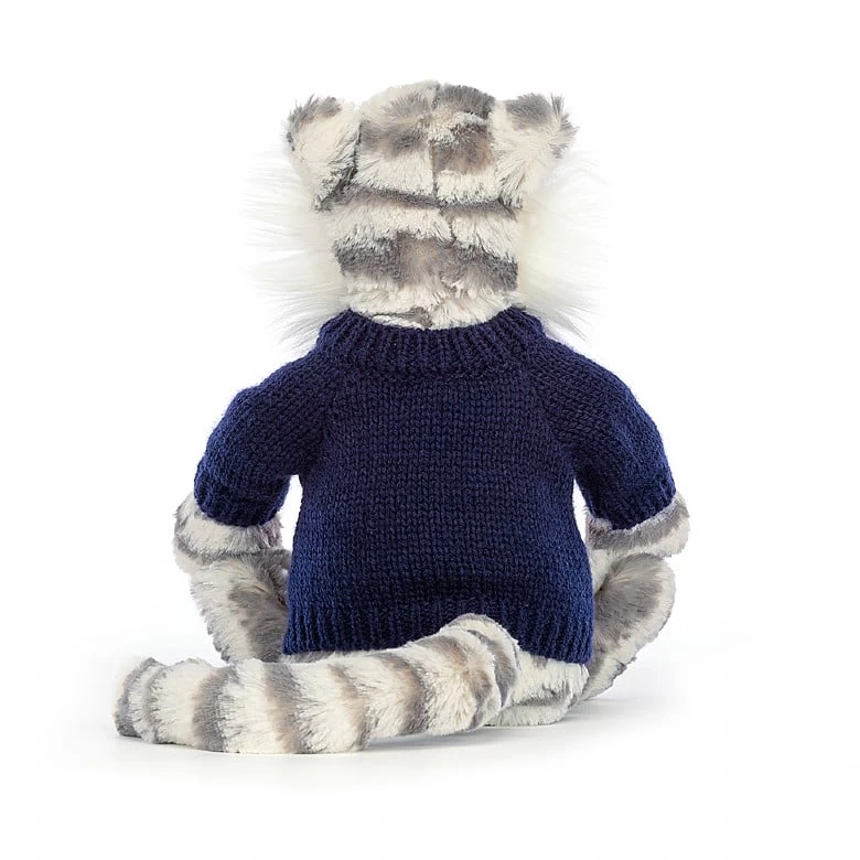 Bashful Snow Tiger With Personalised Navy Jumper 5 Bashful Snow Tiger With Personalised Navy Jumper - Image 3