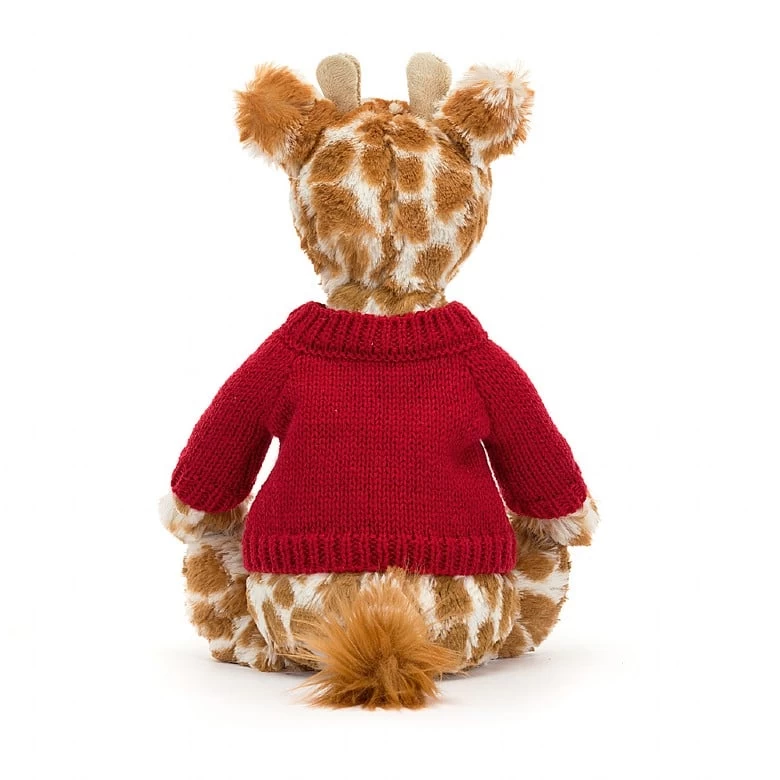 Bashful Giraffe With Personalised Red Jumper 6 Bashful Giraffe With Personalised Red Jumper - Image 4
