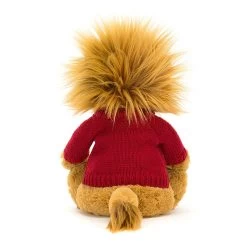Bashful Lion With Personalised Red Jumper -Stuffed Toys JUMPRBAS3LION 3