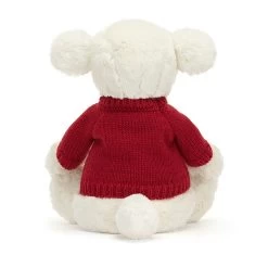 Bashful Lamb With Personalied Red Jumper -Stuffed Toys JUMPRBAS3LUS 3
