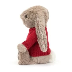 Blossom Bea Beige Bunny With Personalised Red Jumper 9 Blossom Bea Beige Bunny With Personalised Red Jumper -Stuffed Toys JUMPRBLN3BB 2