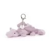 Lavender Dragon Bag Charm -Stuffed Toys LAV4BC